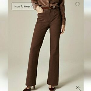 NWT J.Crew Vintage Flare Pant in Washed Twill Size 27 in Antique Brown